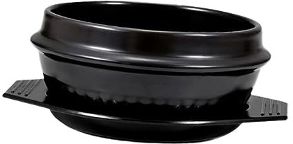 VINTORKY 1pc Ceramic Bibimbap Pot Ramen Noodle Pot Soup Bowl with Lid Sizzling Hot Pot Korean Cooking Stone Bowl Casserole Saucepan Korean Cooking Pot Clay Pot Kettle Bakelite Plastic