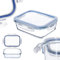 KADAX Boîte en Verre avec Clips de Fermeture pour Conservation Alimentaire, Récipient Transparent avec Couvercle Hermétique (Rectangulaire, 640 ml)