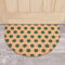 Melody Maison Forest Green & Natural Polka Dot Half Moon Door Mat