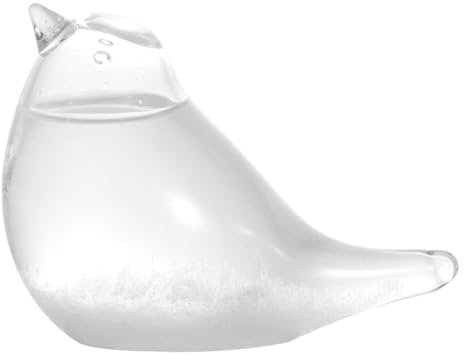 DIKACA Schreibtischaufsatz Wetter Flasche Vogeldekor Auf Dem Tisch Barometerglas Wetterglas Sturmbarometer Wettervorhersage Sturmglas Tier Mini
