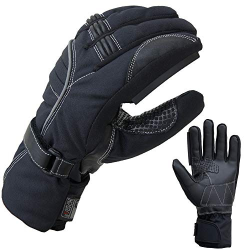 PROANTI Winter Regen Motorradhandschuhe Motorrad Handschuhe mit Visierwischer
