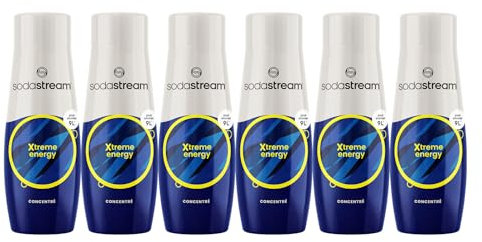 SodaStream Lot de 6 Concentrés Xtreme Energy pour Machine à Eau Pétillante et Soda | Préparez jusqu'à 9 Litres de Boisson Energisante en Quelques Secondes, 440ml