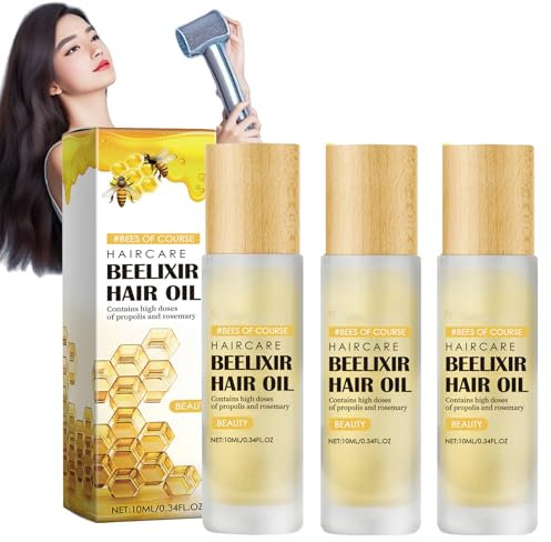 Honey Deep Moist Hair Oil, Honey Deep Moist Shampoo, Honey Infused Scalp Treatment Serum, Japanese Honey Hair Oil, Moisturizing & Strengthening Silky Hair Oil, And Honey Hair Oil (3PCS)
