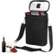 Bolsa Enfriadora de Vino Aislada, Bolsa Enfriadora de 2 Botellas, Bolsa de Vino con Asa de Transporte y Bandolera Ajustable Desmontable, Espacio de Almacenamiento, Diseño de Doble Cremallera