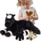 MorisMos 4 stücke Pferd Kuscheltier Set, 45cm riesen Pferd Kuscheltier XXL mit 3 Baby im Bauch, groß Plüschpferd Stofftier Plüschtier, Horseteddy Geschenk für Jungen