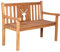 MR. DEKO® Gartenbank Motiv Teakholz | Holzbank mit Lehne | Friesenbank für draußen | 2-Sitzer 120x60x94 cm | Sitzbank Teak massiv & wetterfest Garten Balkon Terrasse | Parkbank zum Relaxen (Hirsch)