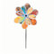 Grand Double Couche Arc - en - Ciel Couleur dégradé Moulin à Vent Dynamique Arc - en - Ciel pétale Design, décoration de Jardin extérieur (Fleurs)