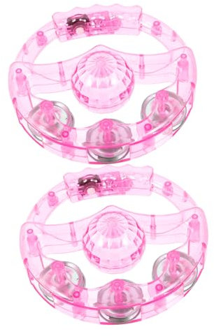 Yardwe 2stücke Leuchtspielzeug Für Musikinstrument Tamburine Blinkendes Karaoke-zubehör Handtamburin Mit Lichteffekten Vielseitig Einsetzbar Für Parties Und Feste