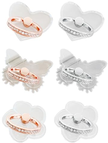 6 Stück Handy Ring Halterung,Transparent Telefon Ring Halter Griff für Handy,Handyringhalterung Finger für Handys Smartphones Tablets