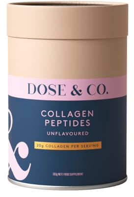 Dose & Co Pure Collagen Peptides Powder – Unflavoured, 283g | Bovine Collagen Peptides Type I & III (Peptiplus®) | 12g Protein per Serving | Skin Hair & Nails Support | Halal Keto Friendly