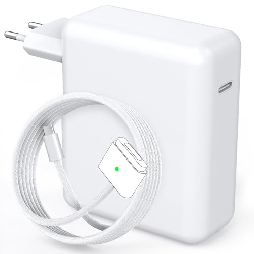 Mac Book Pro Air Ladekabel - 140W MacBook Netzteil mit 2,0M USB-C auf T-Tip Magnetisch 3 Geflochtenes Kabel für MacBook Pro 14/16 Zoll MacBook Air 13/15 Zoll, PD Schnelllade (Gilt für 2021-2025)