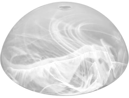 Alabasterglas weiß Ø224 mm H78 mm Öffnung 22 mm G9 Ersatzglas Lampenglas Leuchtenglas Lampenschirm Glasabdeckung für Leuchten