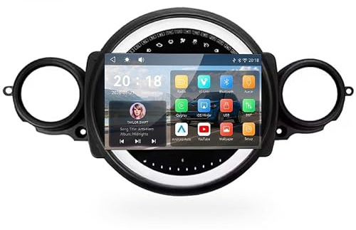 Autoradio GPS per BMW Mini Cooper R56 R60 2006-2014, Touchscreen 9, CarPlay Wireless, Android Auto, WiFi, Bluetooth, Radio RDS(HM602 4 Core Wifi 1+32GB)
