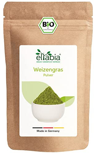 DE-ÖKO-007 Poudre d'herbe de blé bio moulue 200 g | Poudre d'herbe de blé issue de l'agriculture allemande | 100 % pure sans additifs