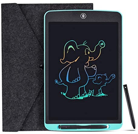 LCD Writing Tablet, 12 Inch Colorful Digital ewriter Electronic Graphics Tablet Portable Board Handwriting Drawing Tablet Pad for Kids Adults Home School Office (blue-12)