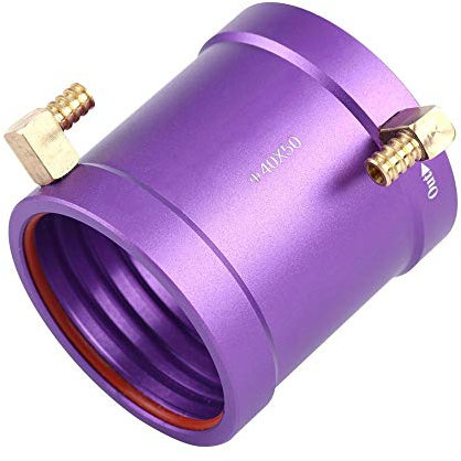 Topiky RC Metall Wasser Kühlmantel, 40mm Wärmeableitung Wasserkühlung M5 Mantel RC Boot Wassergekühltes Gewindeadapter Anschlusskit Zubehör für 4074 4082 RC Bootsmotor, lila