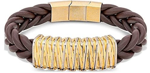 Police Herren-Armband Leder One Size Braun 32017139