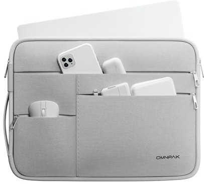 Omnpak Laptop Tasche Hülle Kompatibel mit Neu 13-Zoll MacBook Air M4/M3/M2/M1,MacBook Pro 13 M2/M1,Polsterung, Mehrfachfächer,Wasserabweisende Laptoptasche mit Tragegriff