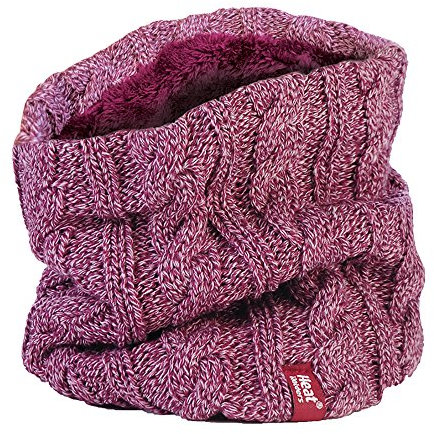 HEAT HOLDERS - Damen Winter Schal Nackenwärmer Halswärmer mit Innen Fleece (Einheitsgröße, Rose)