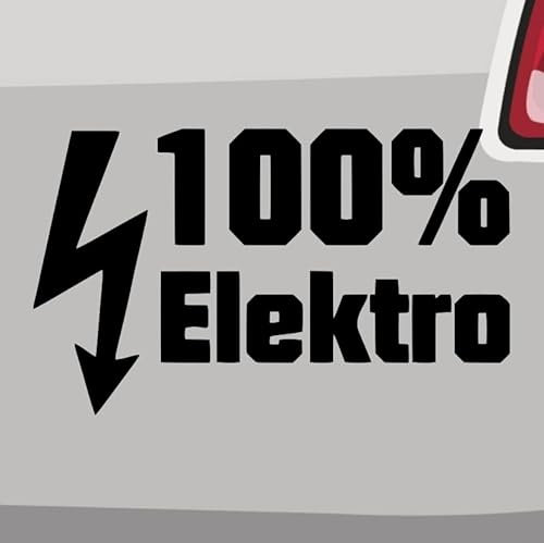 100% Elektro Aufkleber 6 Größen 21 Farben- E-Auto Stromer elektrisch Energiewende