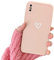 Newseego Compatible for iPhone XS MAX Phone Case, Fashion Cute Love-Heart Shape Simple Pattern iPhone XS MAX Soft Silicone Case Slim Light-wight Protective Back Cover TPU Case for iPhone XS MAX-Pink