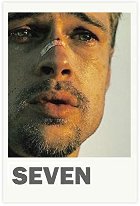 HDTS Klassisches Filmposter Se7en, Vintage-Leinwand, Poster, Schlafzimmer, Dekoration, Sport, Landschaft, Büro, Raumdekoration, Geschenkrahmen: 30 x 45 cm