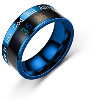 YAHOYA Trend Smart Sensor Körpertemperatur Ring Neue Edelstahl Display Echtzeit-Test Männer 's Ringe Frauen Angst Fidget Ringe