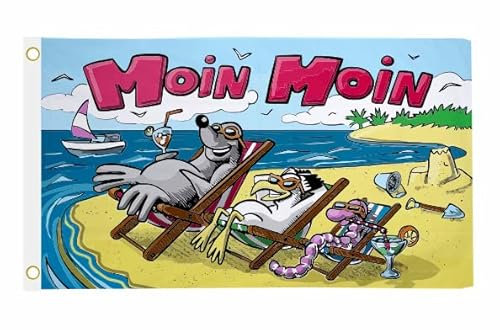 U24 Fahne Flagge Moin Strandleben 90 x 150 cm