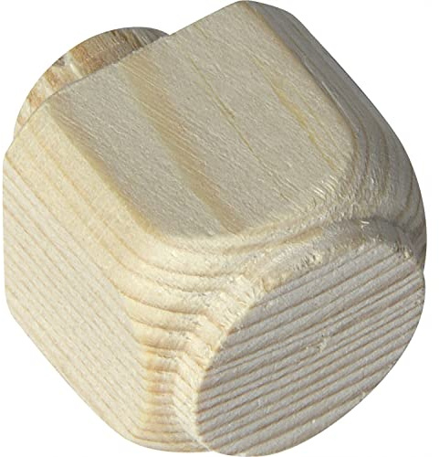 ALLES IM GRIFF Holz Ziernagel 25x25mm, Zapfen ø 15mm - Deko Ziernagel aus Holz, Fichte roh