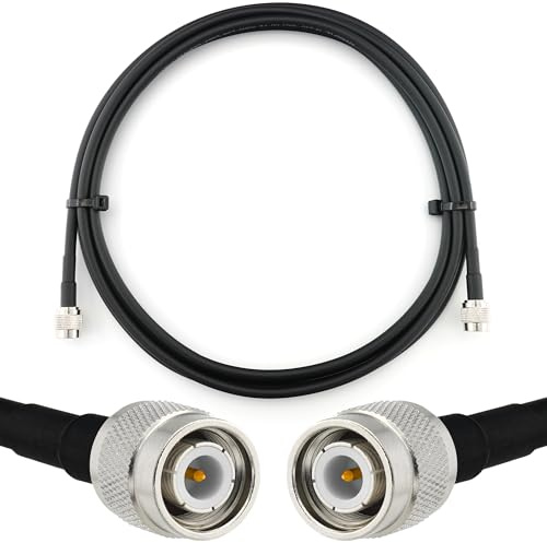 RANGEFUL 3m TNC Stecker auf TNC Stecker Koaxialkabel — TNC Verlängerungskabel HF-240 (LMR 240 Äquivalent) 3 Meter Jumper Kabel (50 Ohm) — Schwarz Antennenkabel für HAM Radio CB Funk WIFI Antenne
