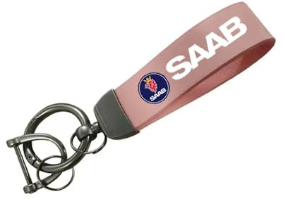KAJAME Auto Schlüsselanhänger Kompatibel mit für saab 9-2X 9-3 9-5 9-7x 9-7 9-4x Schlüsselring Autozubehör, D-L