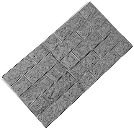 HEMOTON panneaux de mur de briques 3d tuile de brique décor vintage décor de cheminée autocollant de mur de brique papier peint brique 3d anti-collision fond d'écran brique blanche décorer