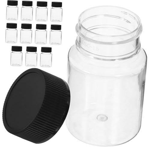 VILLFUL 12 Stück Probenflaschen, Gewürzflaschen, leere Tabletten, Alkohol, kleine Flaschen aus Kunststoff, kleine Siegel-Proben, RP2E29565GC2100AYO