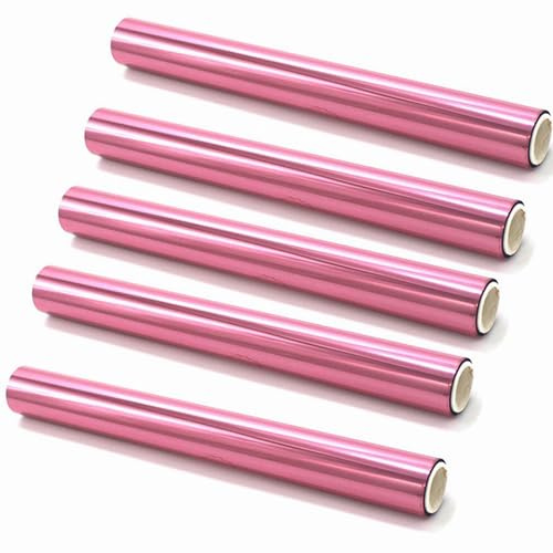 Tonerfolie für Toner-Folie, Laserdrucker und Laminiergerät, für Scrapbooking, Papierbastelarbeiten, Rosa, 5 Stück