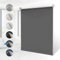 Verdunklungsrollo ohne Bohren Rollos für Fenster B95 x H210 cm (Stoffbreite 90cm) Dunkelgrau Thermo Rollo Klemmfix Verdunkelungsrollo Seitenzugrollo Sicht-und Sonnenschutz Wandmontage