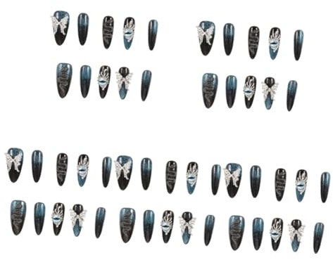 Beaupretty 5sets Versatile Nails Stickers French Tip False Nails Accessories for Halloween Cosplay Party