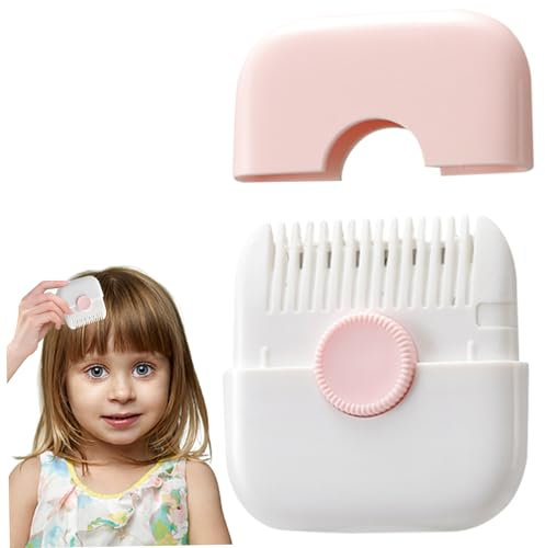 Split Enden Haarschneider, 2 in 1 Haar Rasiermesser Schnittkamm, mini tragbare süße Haarbürste, Edelstahl -Slicer -Haarschneider für Frauen (Pink)