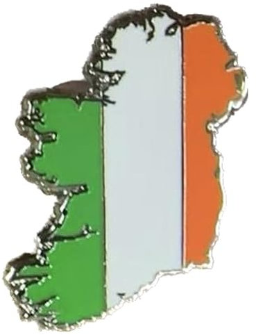 United Ireland Irish Tricolour Flag 32 County Map Enamel Pin Badge 25mm