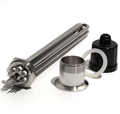 KEUQIXMR Volles 304 Edelstahl-Wasserheizelement 1 1/4 elektrischer Tauchsieder for Solarwassertank 220V 380V(Heater Chuck Outside,220V- 3KW)