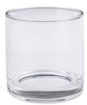 PEPAXON Vase en verre pour fleurs, transparent, haut cylindre, transparent, pour décoration de table, 10 x 10 cm