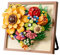 DAHONPA Sunflower Wall Art Building Block Set, Bouquet Building Kit for Girls with 781 Pieces, Creator Roses, Flowers Set, Creative Home & Bedroom Decor, Gift for Adults and Kids