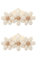 Weenwill Alzapaños Cortinas,2 Piezas Creativo Sujeta Cortinas Flores Bonito Abrazaderas Cortina con Elástico Bohemios para La Decoración de La Ventana del Hotel Home Office Cafés(Beige)