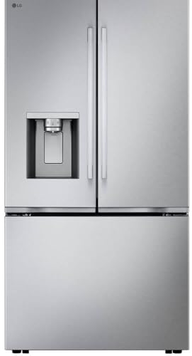 LG 24 cu. ft. Counter Depth MAX Zero Clearance 3-Door French Door Refrigerator with Craft Ice in PrintProof Stainless Steel LF24Z6530S