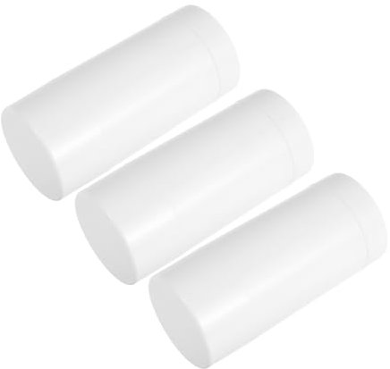 Healeved Leere Nachfüllbare Deosticks 30g Kunststoff Balsambehälter Drehmechanismus Zur Präzisen Dosierung Kompakt Für Reisen Weiß 3 Stück