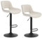 WOLTU Barhocker 2er Set, Barstuhl höhenverstellbar, Bar Hocker Stühle, Tresenstuhl, Leinen Stuhl, Tresenhocker, Bistrostuhl, Drehhocker, mit Rückenlehne Fußstütze, Metall, Beige, BH438be-2