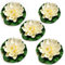 Nénuphar artificiel blanc de 10 cm, petites plantes flottantes en mousse EVA, coussinets réalistes pour décoration extérieure, étang, piscine, aquarium