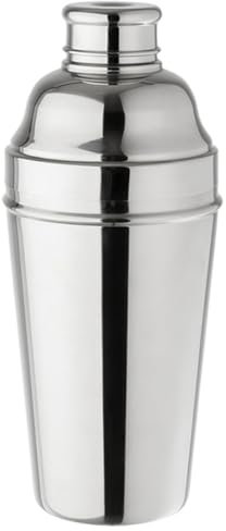 Ensemble shaker à cocktail 3 pièces, mélangeur à cocktail en acier inoxydable de 1,8 L avec passoire intégrée, grand shaker et barman, argenté