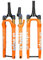 LIKUHLI Forcella Ammortizzata per Bici da Corsa Gravel 700C, Escursione 60 mm, Forcella Anteriore conica per Freni a Disco Fuoristrada da 1-1/2, Forcella ad Aria XC, Blocco Manuale, Perno
