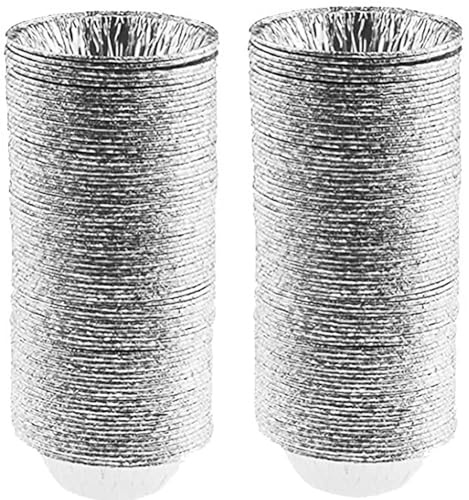 Teglie per torta in foglio di alluminio da 200 pezzi, mini teglie per torta, crostata da forno usa e getta, foglio di alluminio per cuocere crostate all'uovo, quiche, crostate alla crème brulée, past