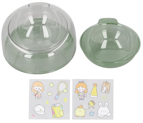 Gamelle Incliné pour Chat 500ml, Bol Transparent Détachable avec Support Élevé - Conception Ergonomique, Matériaux Sécurisés, Idéal pour Santé et Confort des Animaux (Verte)